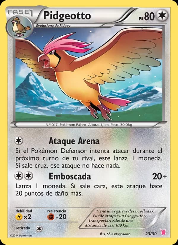 Pidgeotto card in Spanish