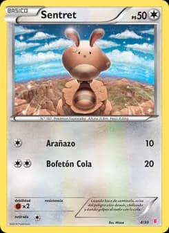 Sentret card in Spanish