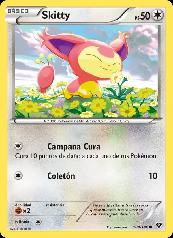 Skitty card in Spanish