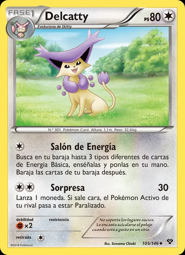 Delcatty card in Spanish
