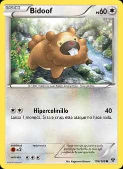 Bidoof card in Spanish