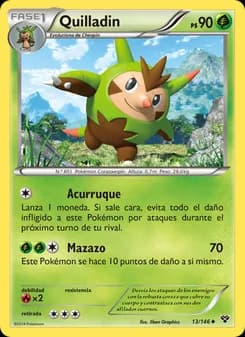 Quilladin card in Spanish