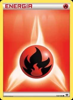 Energía Fuego card in Spanish