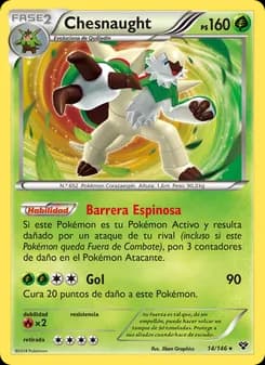 Chesnaught card in Spanish