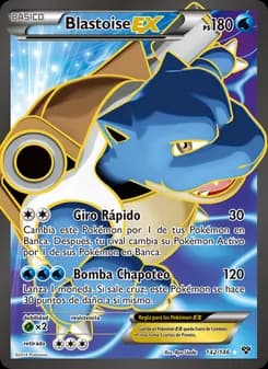 Blastoise EX card in Spanish