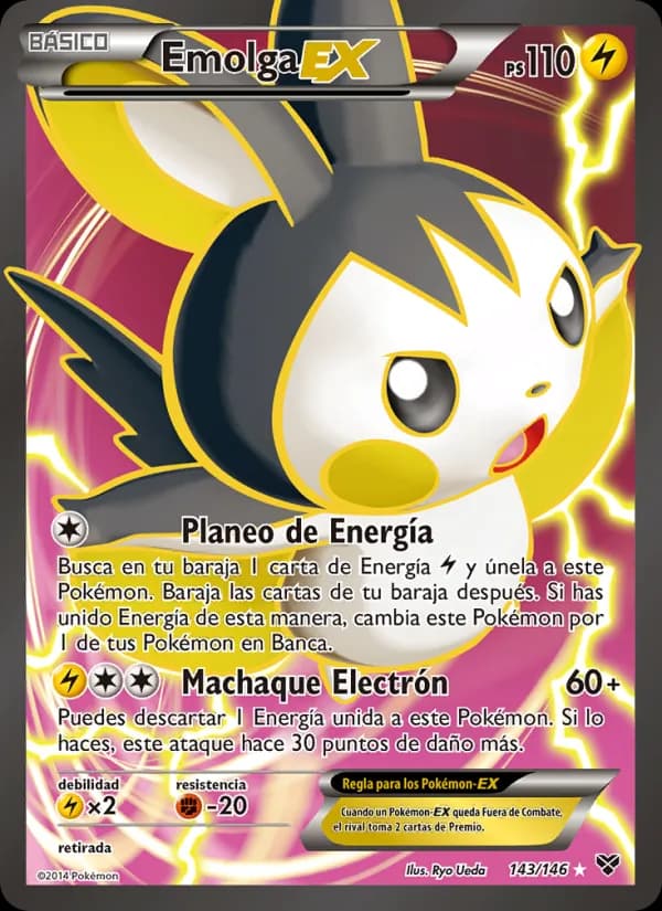 Emolga EX card in Spanish