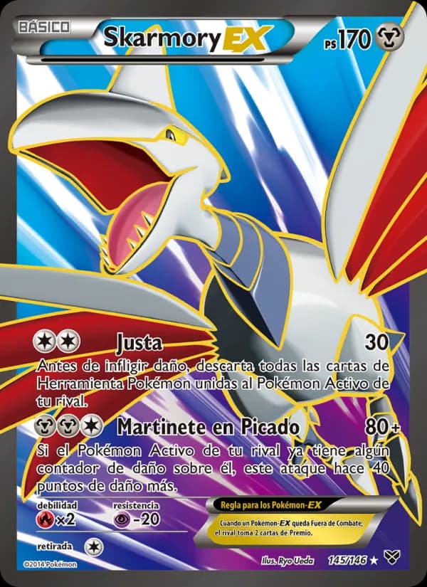 Skarmory EX card in Spanish
