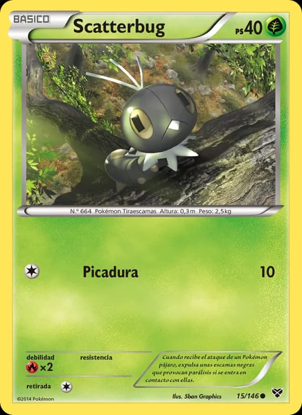Scatterbug card in Spanish