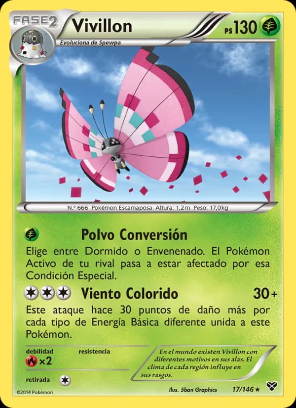 Vivillon card in Spanish