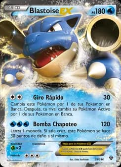 Blastoise EX card in Spanish