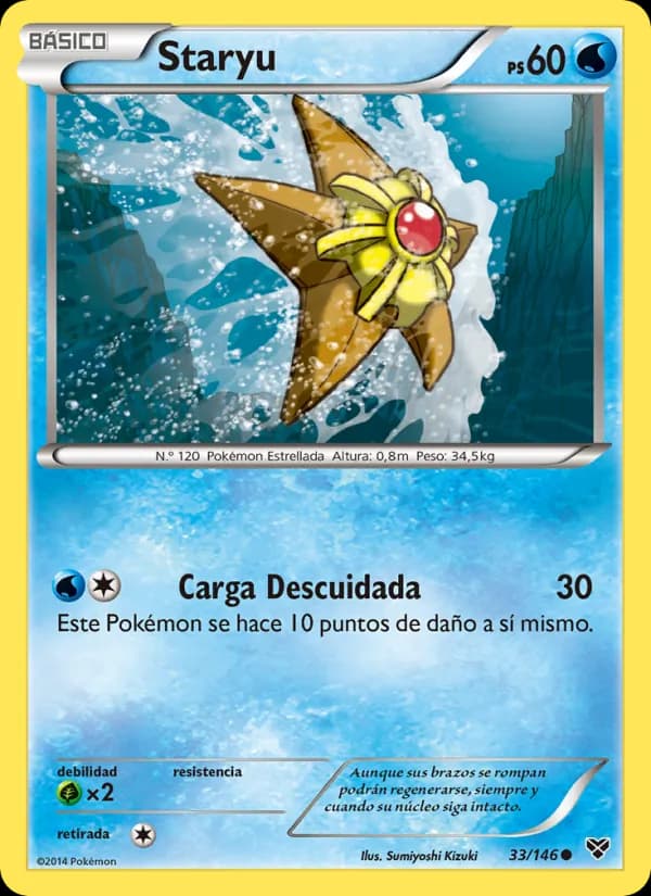 Staryu card in Spanish