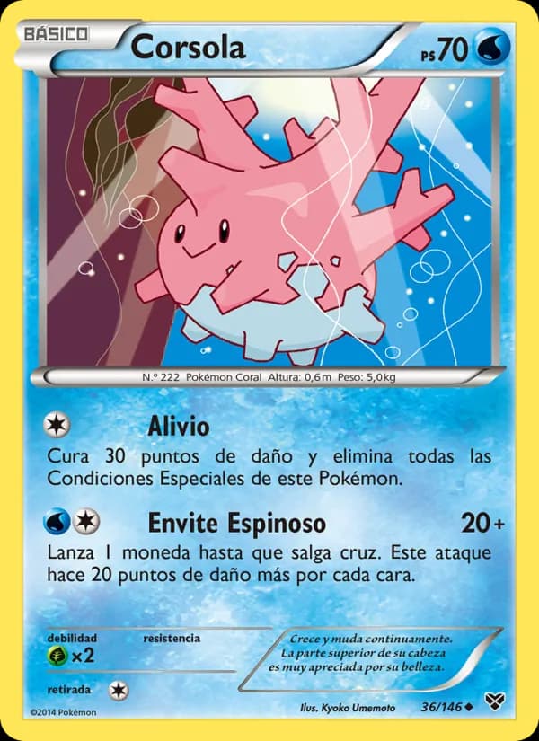 Corsola card in Spanish