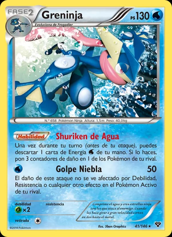 Greninja card in Spanish