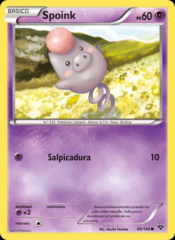 Spoink card in Spanish