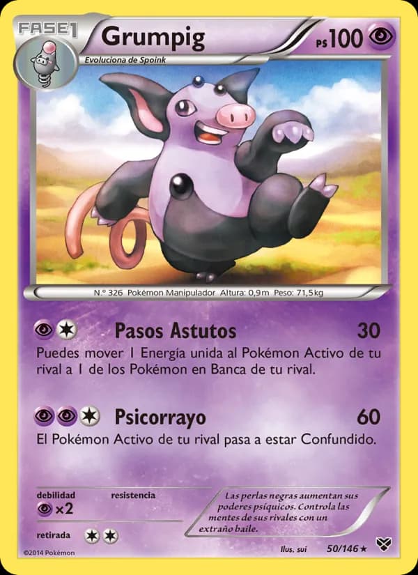 Grumpig card in Spanish