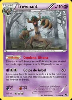 Trevenant card in Spanish