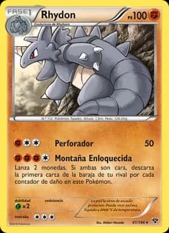 Rhydon card in Spanish