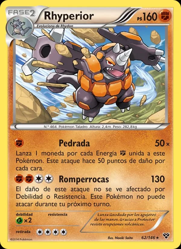 Rhyperior card in Spanish