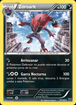 Zoroark card in Spanish