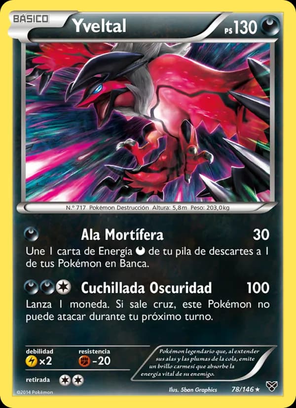 Yveltal card in Spanish