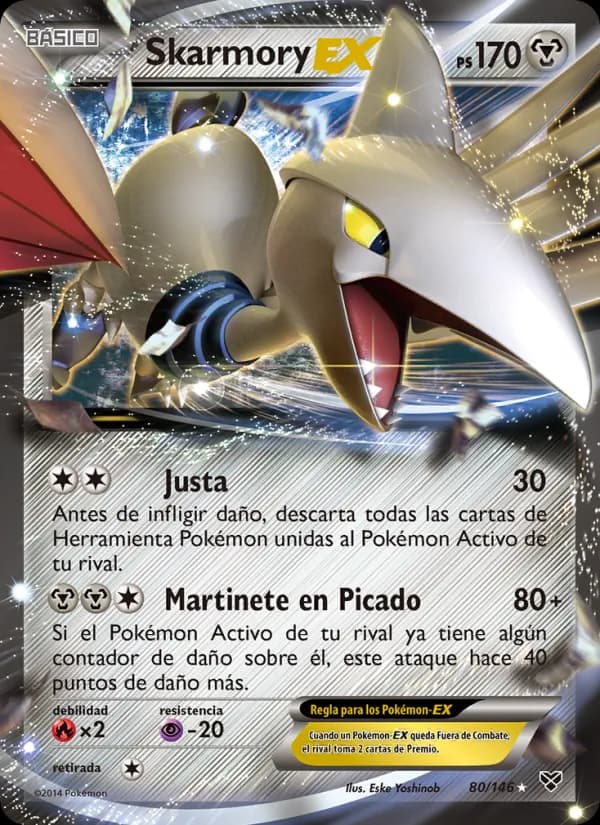 Skarmory EX card in Spanish