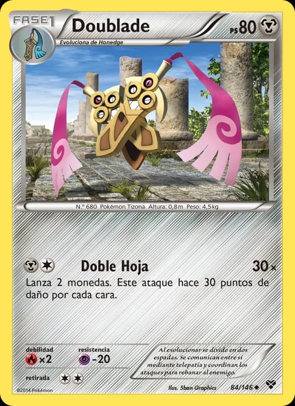 Doublade card in Spanish