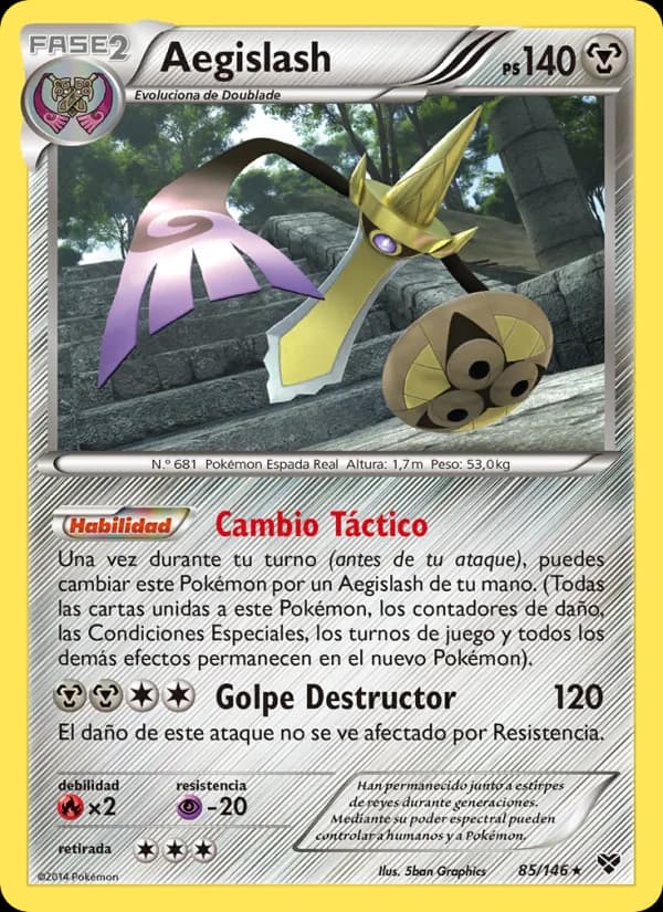 Aegislash card in Spanish