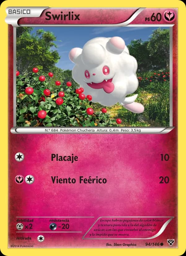 Swirlix card in Spanish