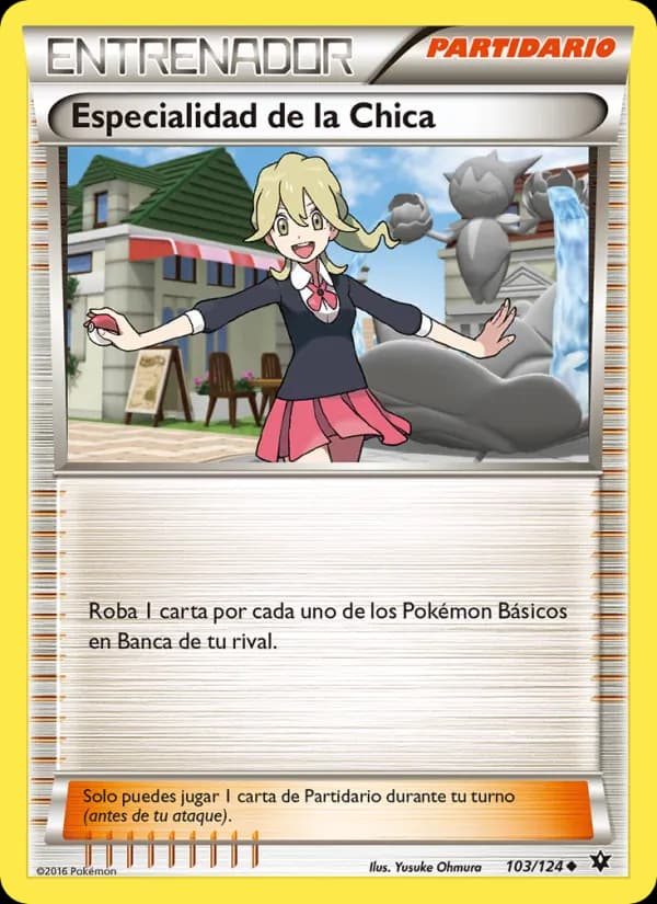 Especialidad de la Chica card in Spanish