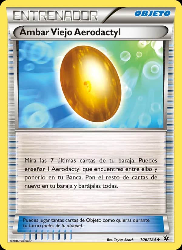 Ámbar Viejo Aerodactyl card in Spanish