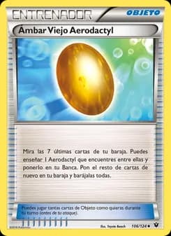 Ámbar Viejo Aerodactyl card in Spanish