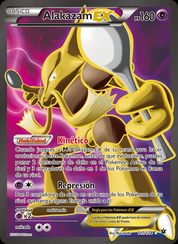 Alakazam EX card in Spanish
