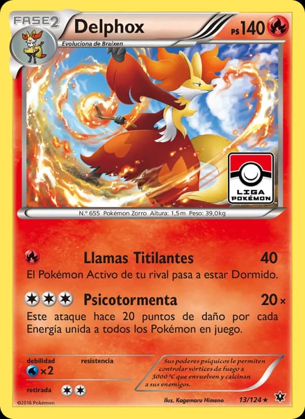 Delphox card in Spanish