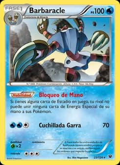 Barbaracle card in Spanish