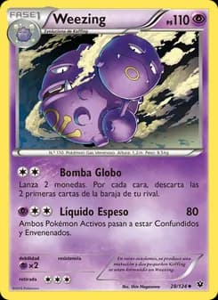 Weezing card in Spanish