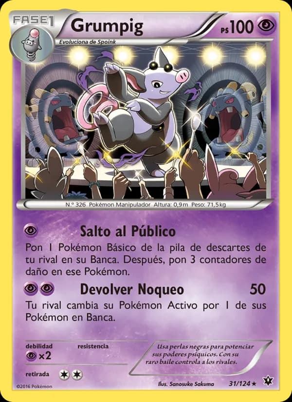 Grumpig card in Spanish