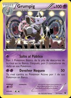 Grumpig card in Spanish