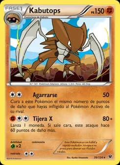 Kabutops card in Spanish
