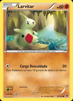 Larvitar card in Spanish