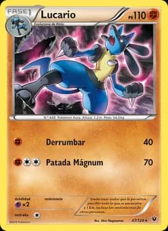 Lucario card in Spanish