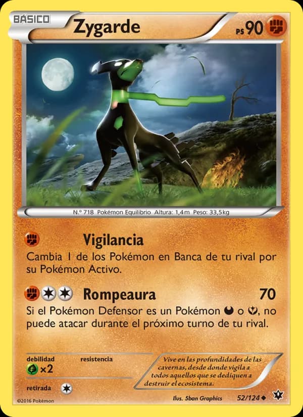 Zygarde card in Spanish