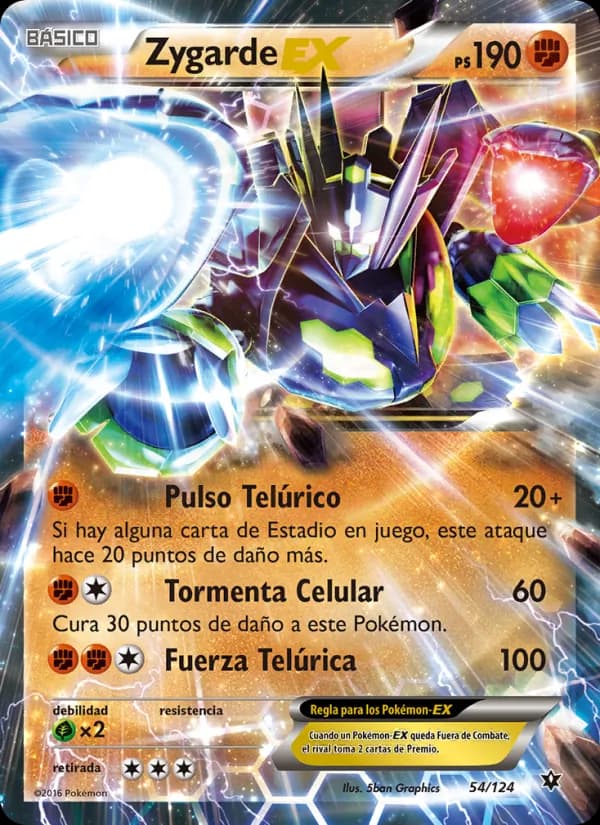 Zygarde EX card in Spanish