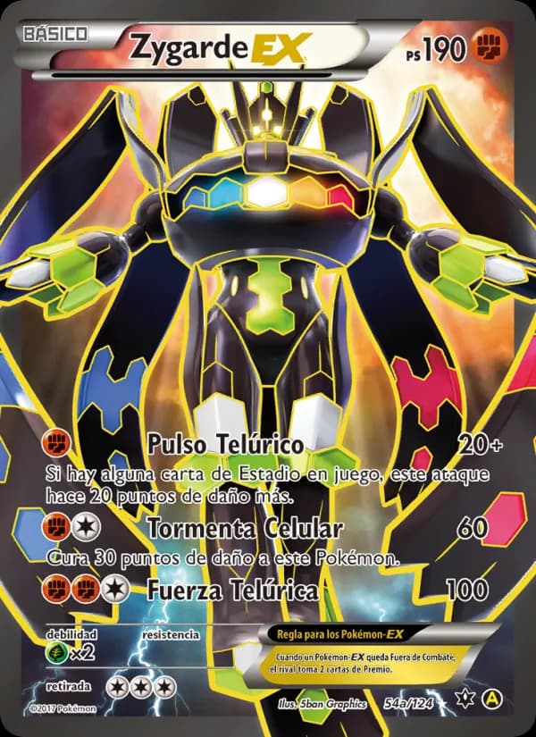 Zygarde EX card in Spanish