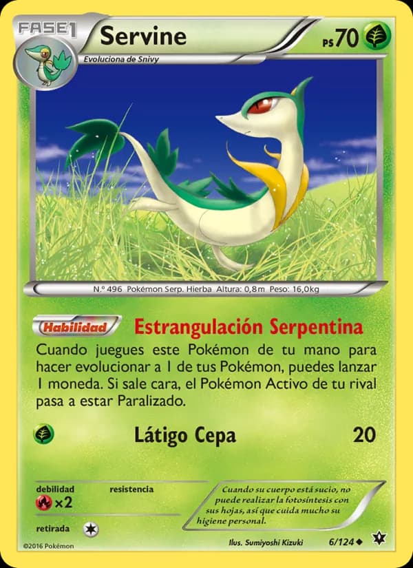 Servine card in Spanish