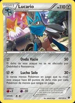 Lucario card in Spanish