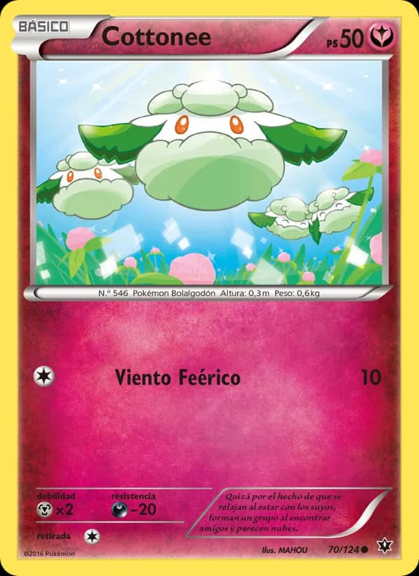 Cottonee card in Spanish