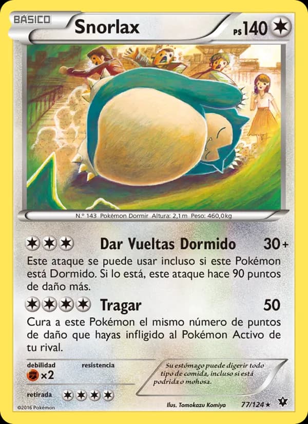 Snorlax card in Spanish