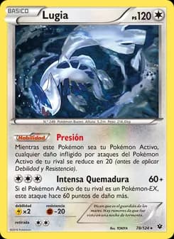 Lugia card in Spanish