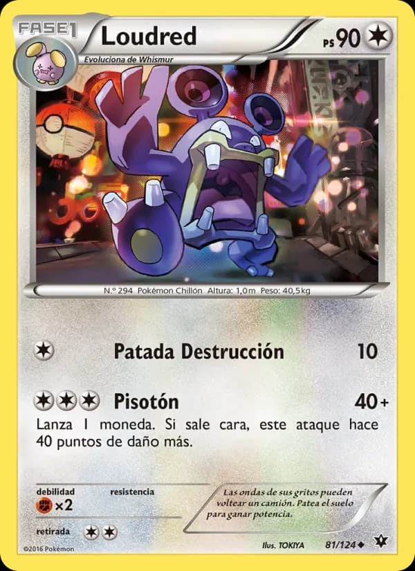 Loudred card in Spanish