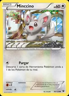 Minccino card in Spanish